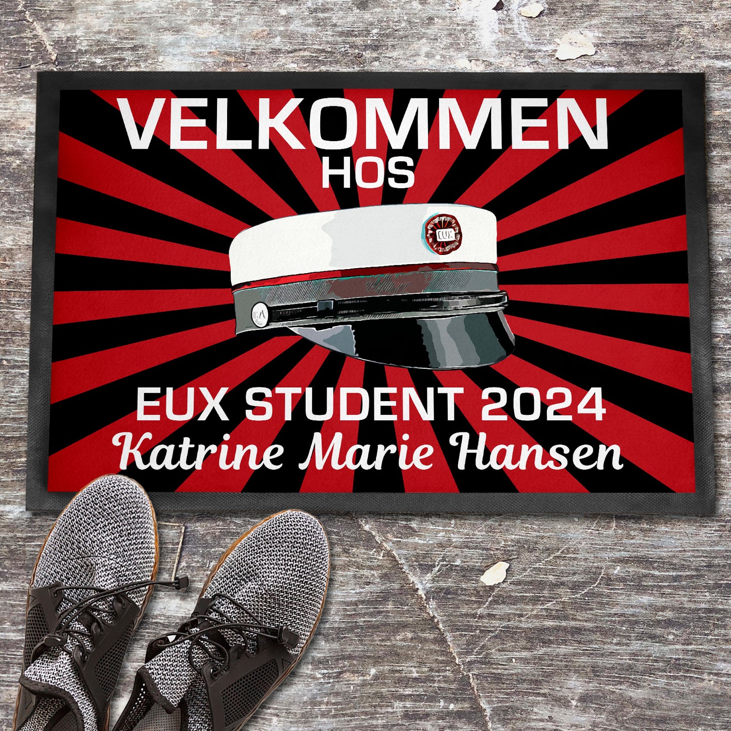 Dørmåtte Velkommen Hos EUX Student 2024 - Personlige Design