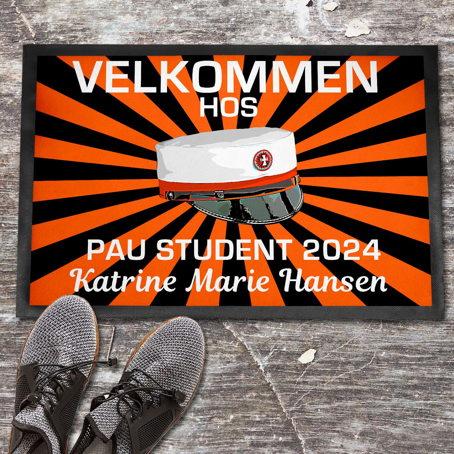 Dørmåtte Velkommen Hos PAU Student 2024 - Personlige Design