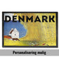 Dørmåtte Denmark Kunsttryk Rejser Retro Plakat Reproduktion